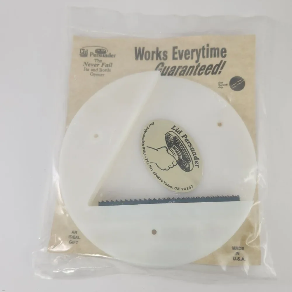 VTG Jar Opener Lid Persuader Sawtooth Cabinet Undermount USA Metal Easy Open